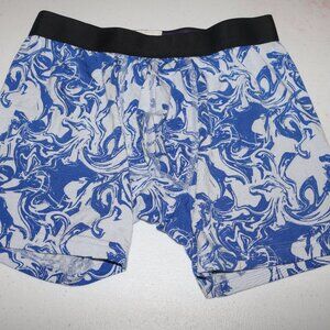 MeUndies blue marbled swirl men's boxer briefs size small